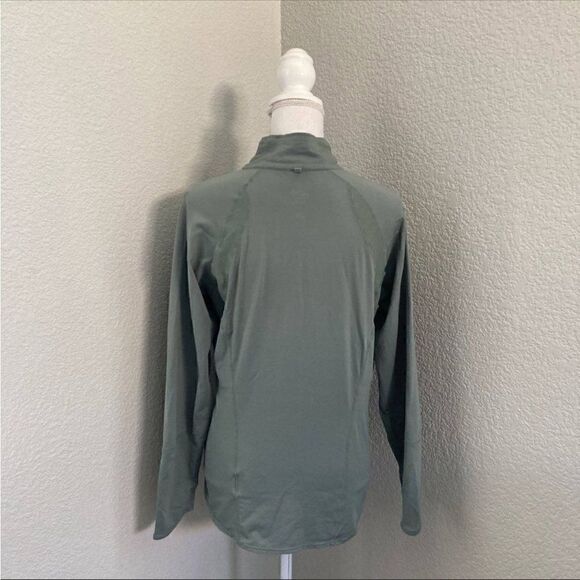 Nike Womens Green Fit Dry 1/4 Zip Long Sleeves Activewear PulloverSize L (12-14) - Picture 2 of 7